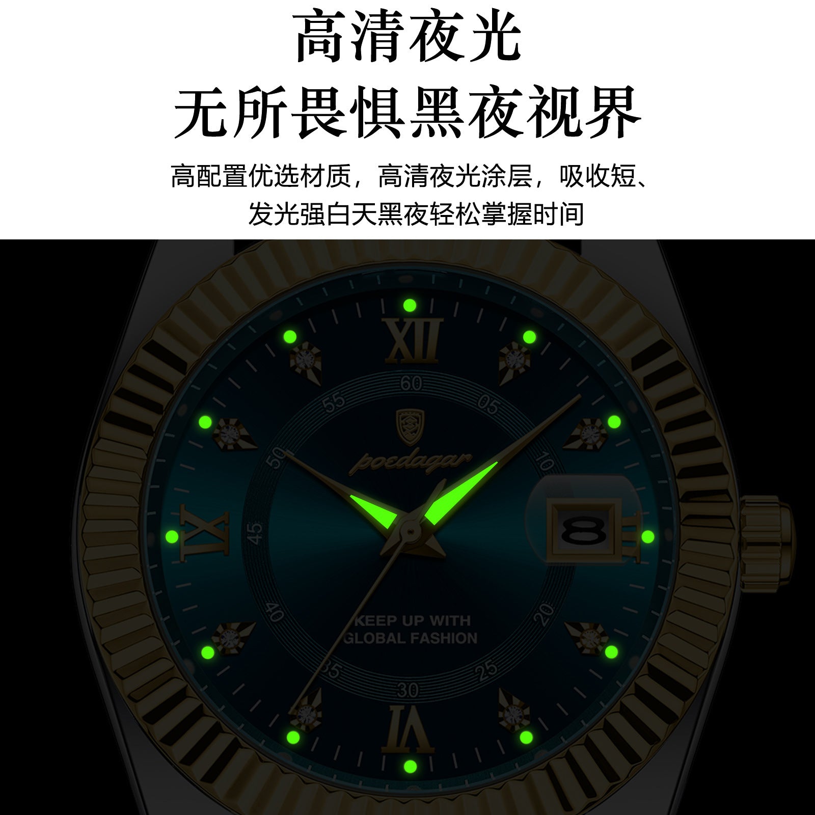Swiss Brand Watches Men's New Luxury Calendar Men's Watches Live Foreign Trade Explosions A Generation Of Hair