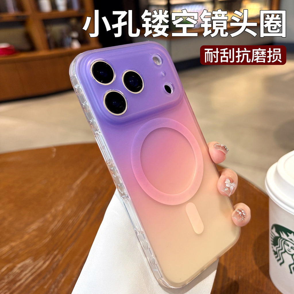 Double-Sided Frosted Gradient Magnetic Case Suitable For IPhone 17 Pro Max, High-End Feel, Niche Design, Anti-Drop For Apple 15