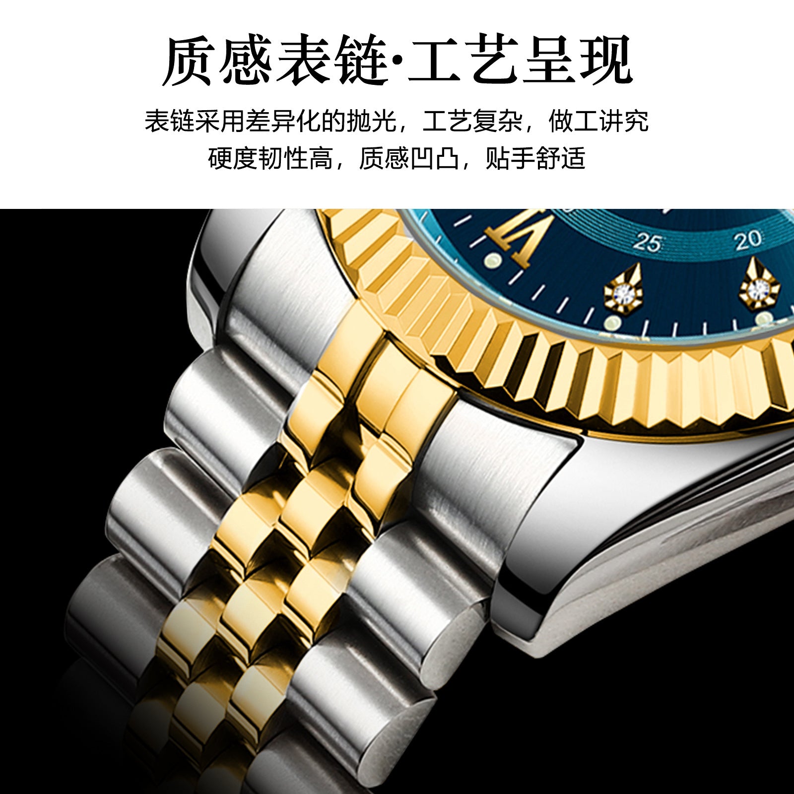 Swiss Brand Watches Men's New Luxury Calendar Men's Watches Live Foreign Trade Explosions A Generation Of Hair