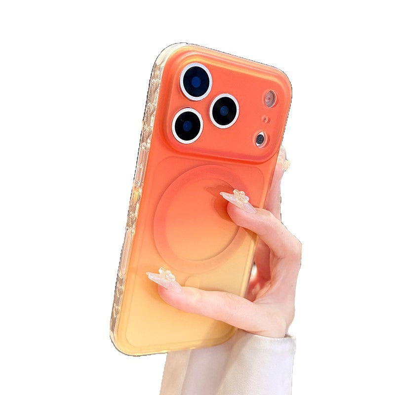 Double-Sided Frosted Gradient Magnetic Case Suitable For IPhone 17 Pro Max, High-End Feel, Niche Design, Anti-Drop For Apple 15