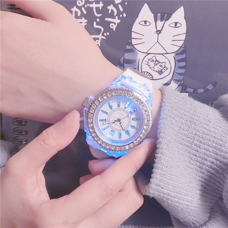 Cross-Border Hot-Selling Personalized Rhinestone Led Korean Fashion Chinese-Style Watches For Men And Women, Student Watches, Quartz Watches Wholesale
