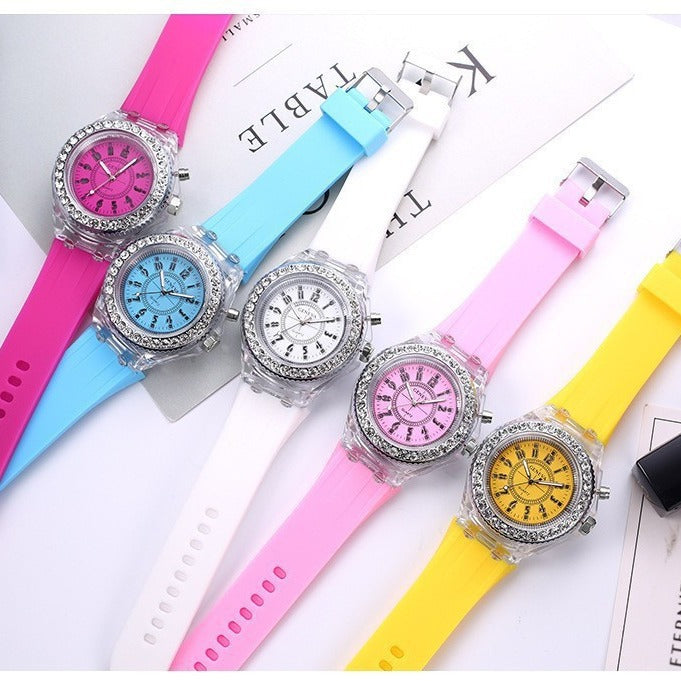 Cross-Border Hot-Selling Personalized Rhinestone Led Korean Fashion Chinese-Style Watches For Men And Women, Student Watches, Quartz Watches Wholesale