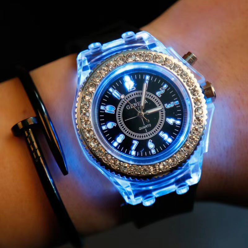 Cross-Border Hot-Selling Personalized Rhinestone Led Korean Fashion Chinese-Style Watches For Men And Women, Student Watches, Quartz Watches Wholesale